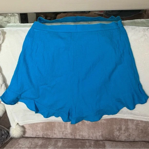 Blue Ruffle Shorts - Picture 2 of 3